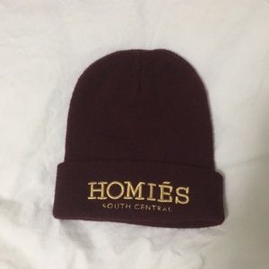Homies burgundy beanie